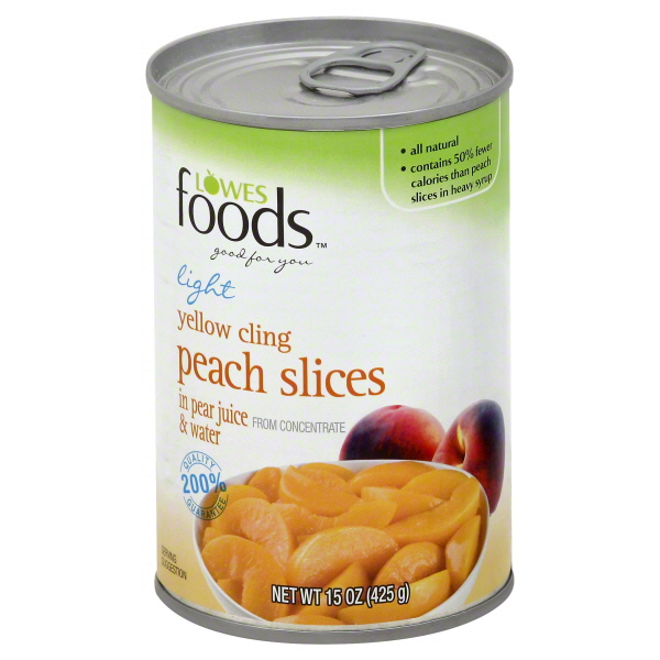 Lowes Foods Light Peach Slices In Juice & Water