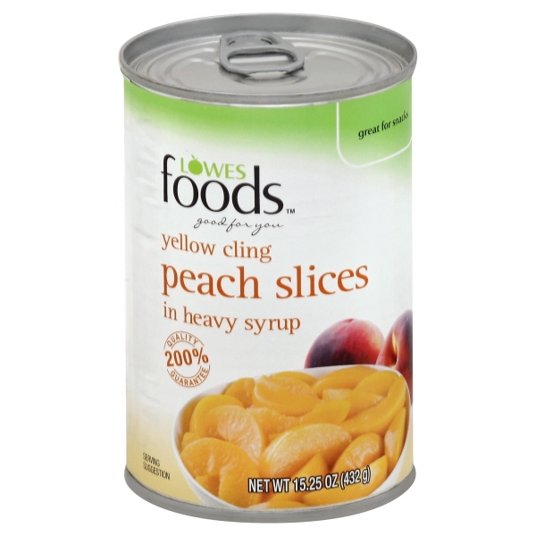 Lowes Foods Yellow Cling Peach Slices In Extra Light Syrup