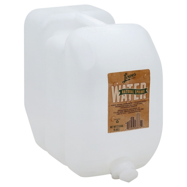 Lowes Foods Spring Water 2.5 Gallon Jug