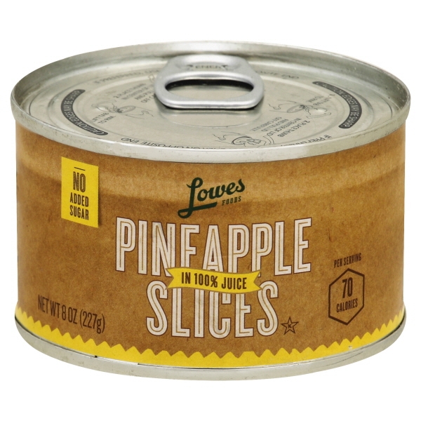 Lowes Foods Pineapple Slices In Juice 8 Oz