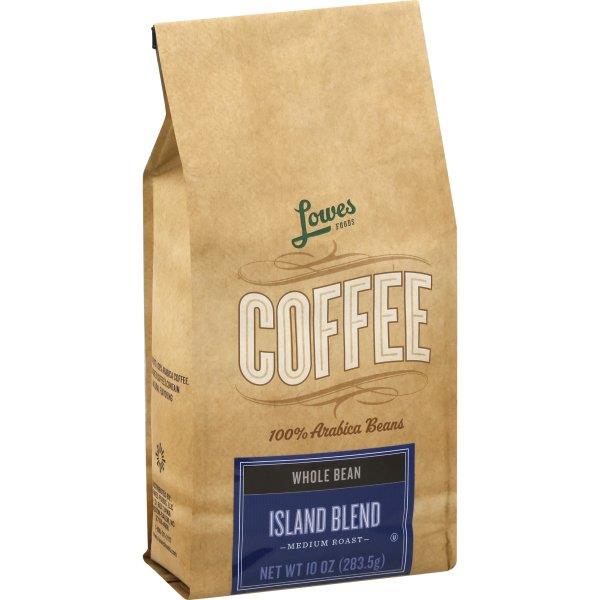 Lowes Foods Medium Island Blend Whole Bean Coffee