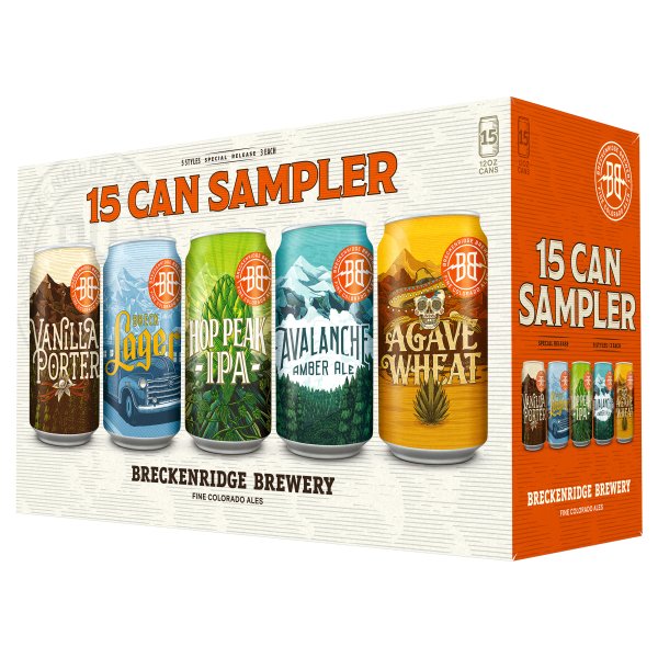 Breckenridge Brewery 15 Can Sampler 15 Pack 12 oz Cans - Myrtle Beach ...