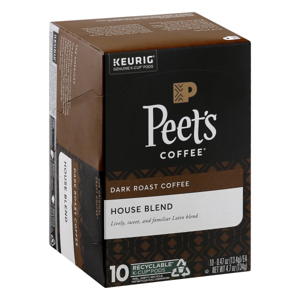 Peets Coffee House Blend K-Cup Pods 10 Ct