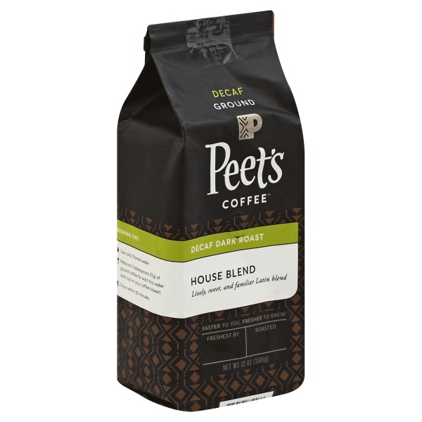 Peet's Coffee Decaf House Blend Ground Coffee 12 oz