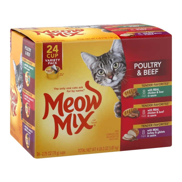 Meow Mix Wet Cat Food Variety 24Pk