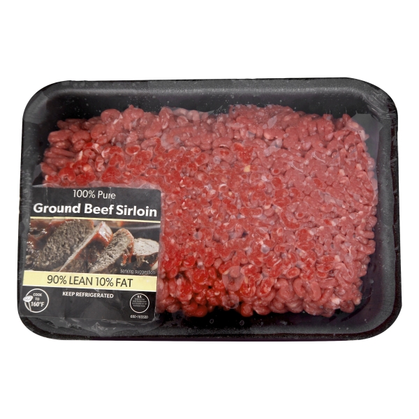 Fresh Ground Beef Sirloin 90% Lean 10% Fat - Myrtle Beach GroceriesAhead